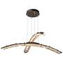 Glissade 43.5" Wide Bronze Large Standard LED Double Pendant w/ Clear 
