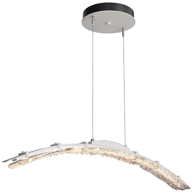 Image 1 Glissade 43.5" Wide White Large Standard LED Pendant With Clear Glass