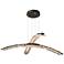 Glissade 43.5"W Oiled Bronze Large LED Double Pendant w/ Clear Shade