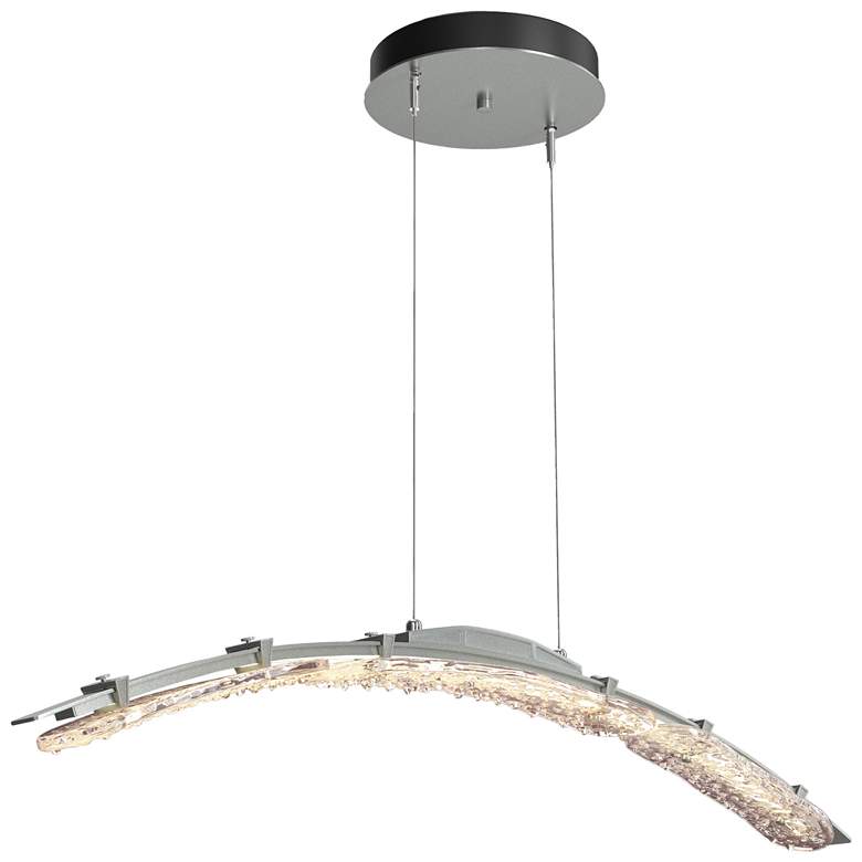 Image 1 Glissade 43.5"W Vintage Platinum Large Standard LED Pendant w/ Clear S