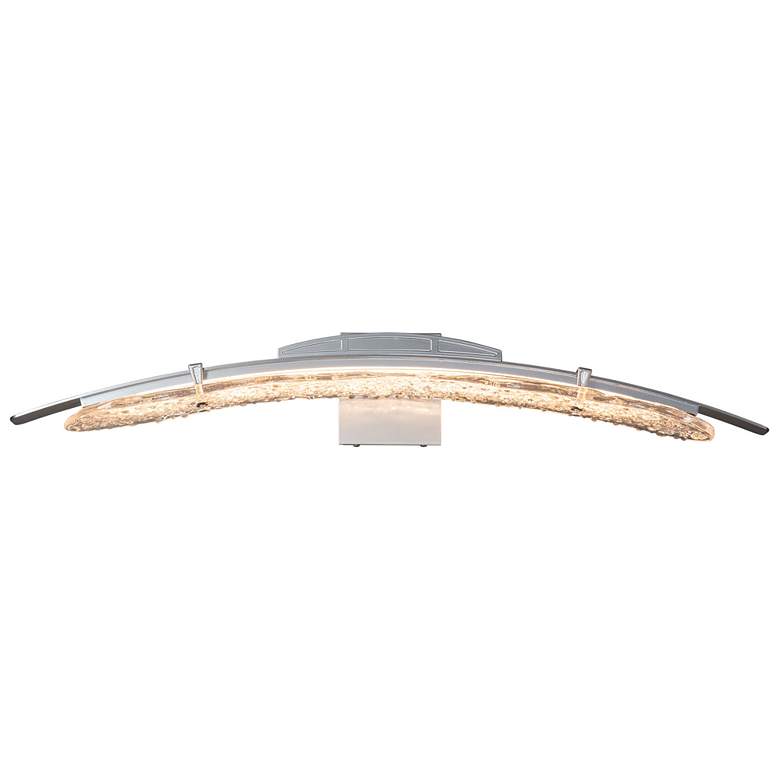 Image 1 Glissade 5" High Clear Glass Sterling LED Sconce