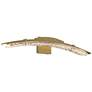 Glissade 5" High Modern Brass LED Bath Sconce With Clear Glass Shade