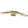 Glissade 5" High Modern Brass LED Bath Sconce With Clear Glass Shade