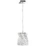 Glissando 11.5"H x 9"W 1-Light Crystal Pendant in Polished Stainl