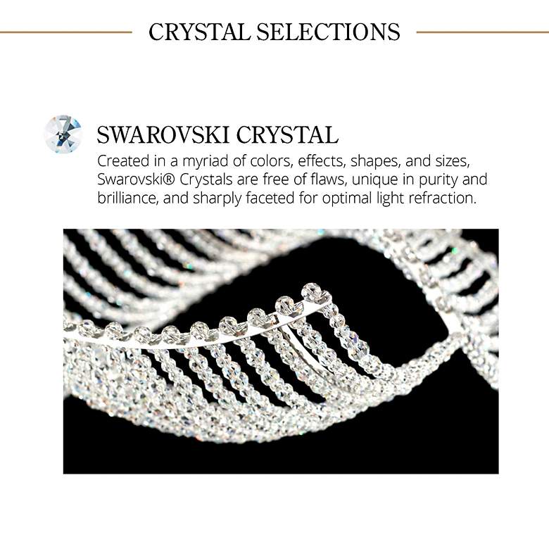 Image 5 Glissando 6.8"H x 4.8"W 1-Light Crystal Pendant in Polished Stain more views