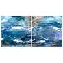 Glistening Tide 76" Wide 2-Piece Glass Wall Art Set in scene