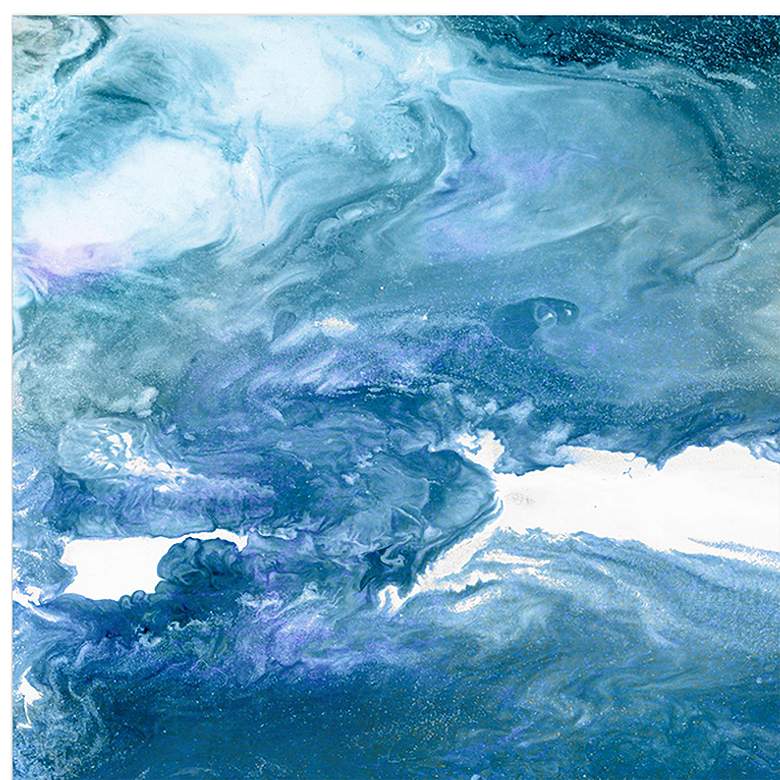 Image 3 Glistening Tide 76" Wide 2-Piece Glass Wall Art Set more views