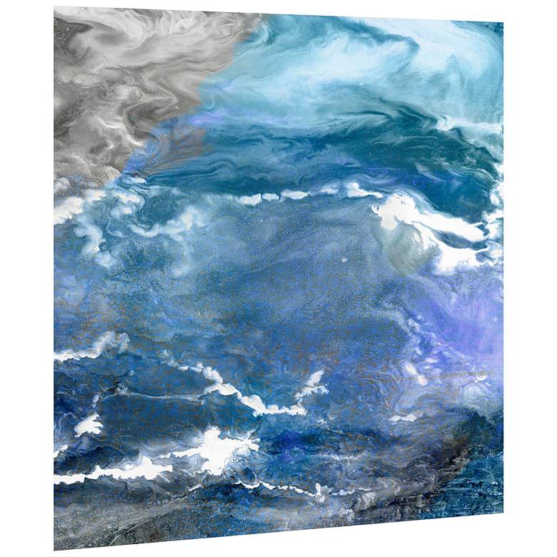 Image 4 Glistening Tide 76" Wide 2-Piece Glass Wall Art Set more views