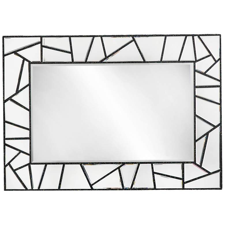 Image 1 Glitter 39.5 x 27.5 Black Wall Mirror
