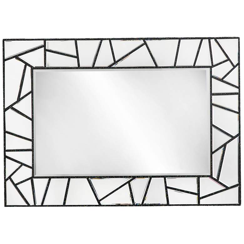 Image 1 Glitter 39.5 x 27.5 Black Wall Mirror