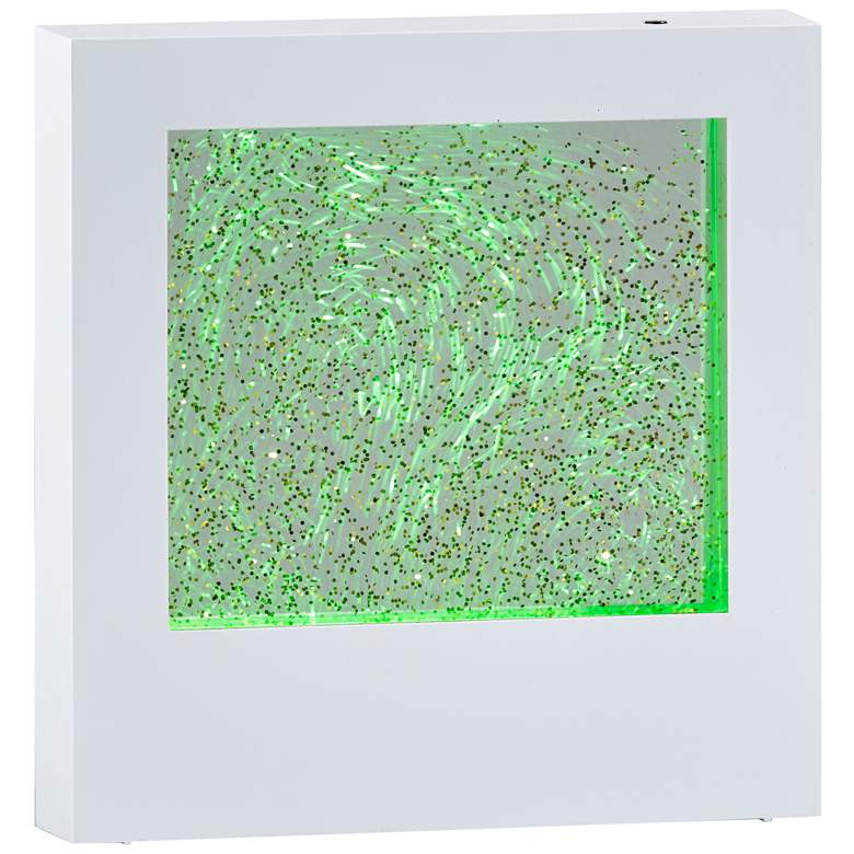 Image 2 Glitter White Battery-Operated Color Changing LED Light Box more views