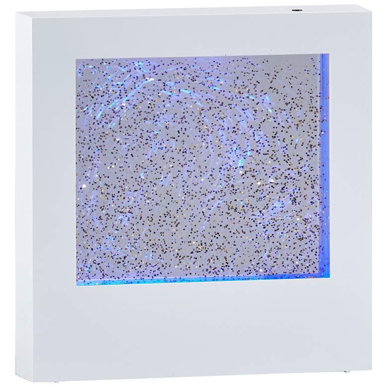 Image 3 Glitter White Battery-Operated Color Changing LED Light Box more views