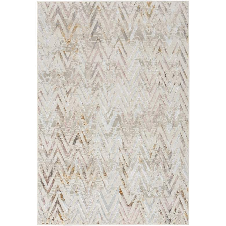 Image 2 Glitz GLZ05 5'3"x7'3" Multi-Colored Chevron Area Rug