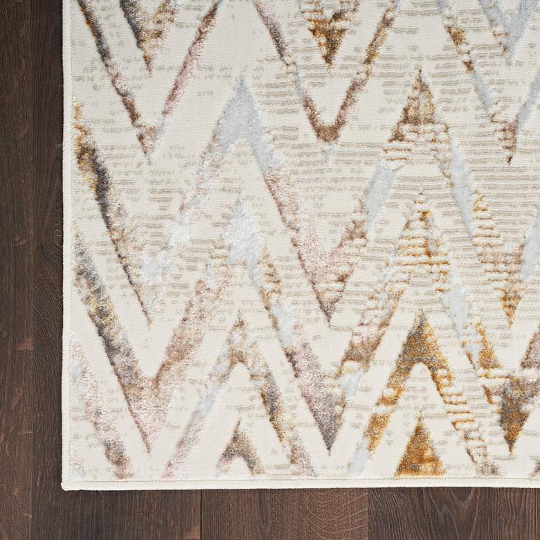 Image 3 Glitz GLZ05 5'3"x7'3" Multi-Colored Chevron Area Rug more views