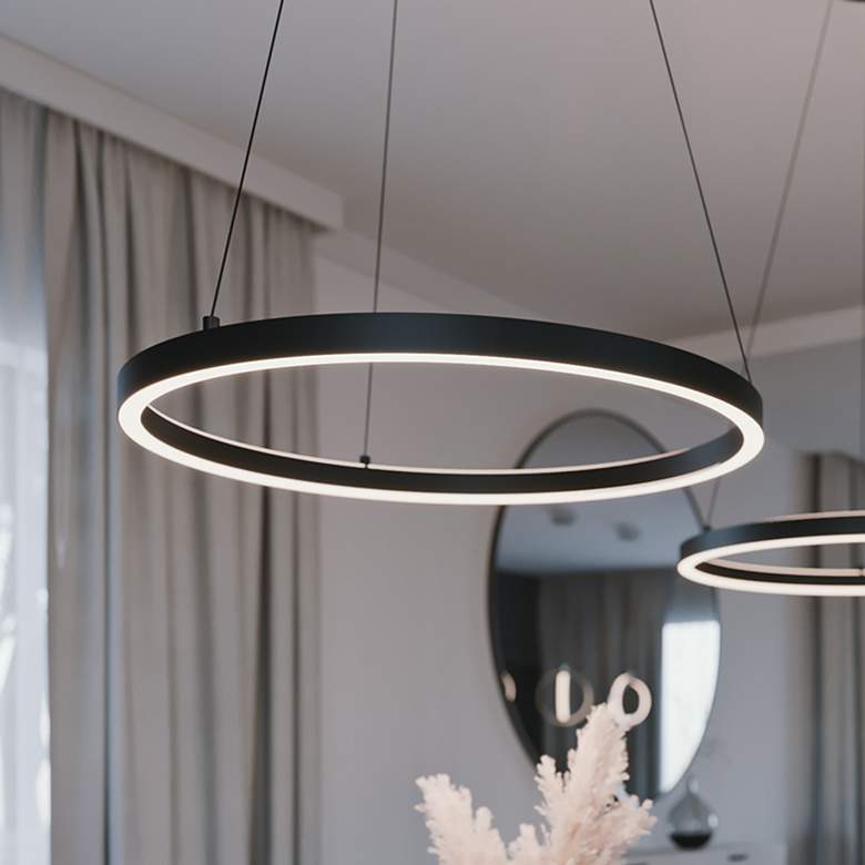 Image 1 Glo 24" LED Pendant Light - Black - 3000K