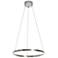 Glo 24" Wide Satin Nickel LED Ring-Round Pendant Light