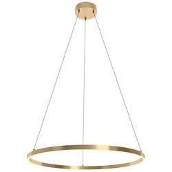 Glo 36" LED Pendant Light - Satin Brass - 3000K
