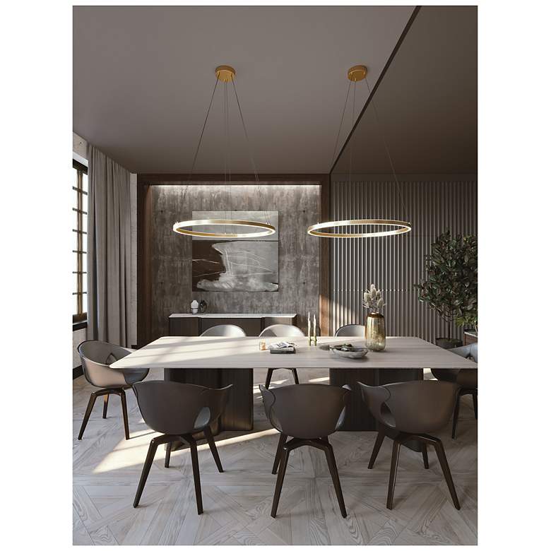 Image 3 Glo 36" LED Pendant Light - Satin Brass - 3000K more views