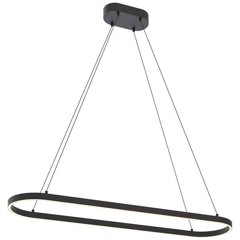 Image 1 Glo 48" LED Linear Pendant - Black Finish
