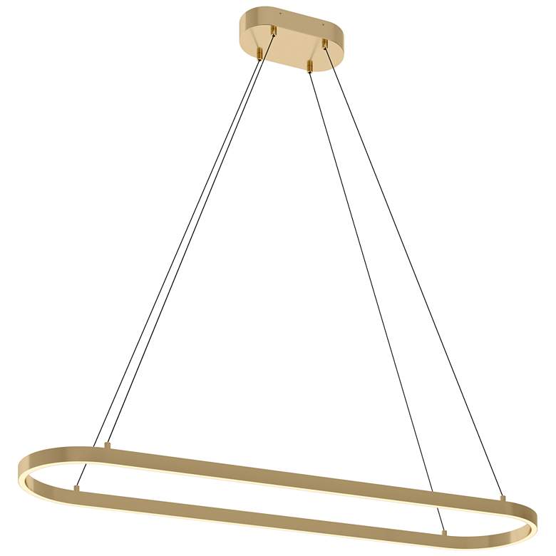 Image 1 Glo 48" LED Linear Pendant - Satin Brass Finish