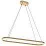 2_Glo 48" LED Linear Pendant - Satin Brass Finish