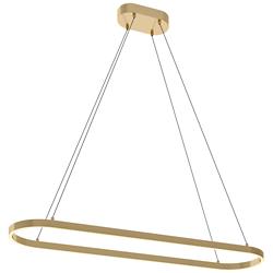 Glo 48" LED Linear Pendant - Satin Brass Finish