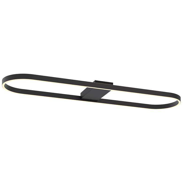 Image 1 Glo 48" LED Linear Semi-Flush - Black Finish
