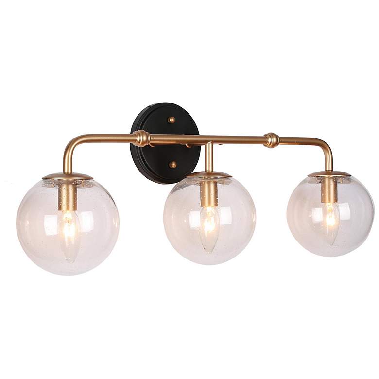 Image 1 Globa 24 1/2 inch Wide 3-Light Gold Vanity Bath Light