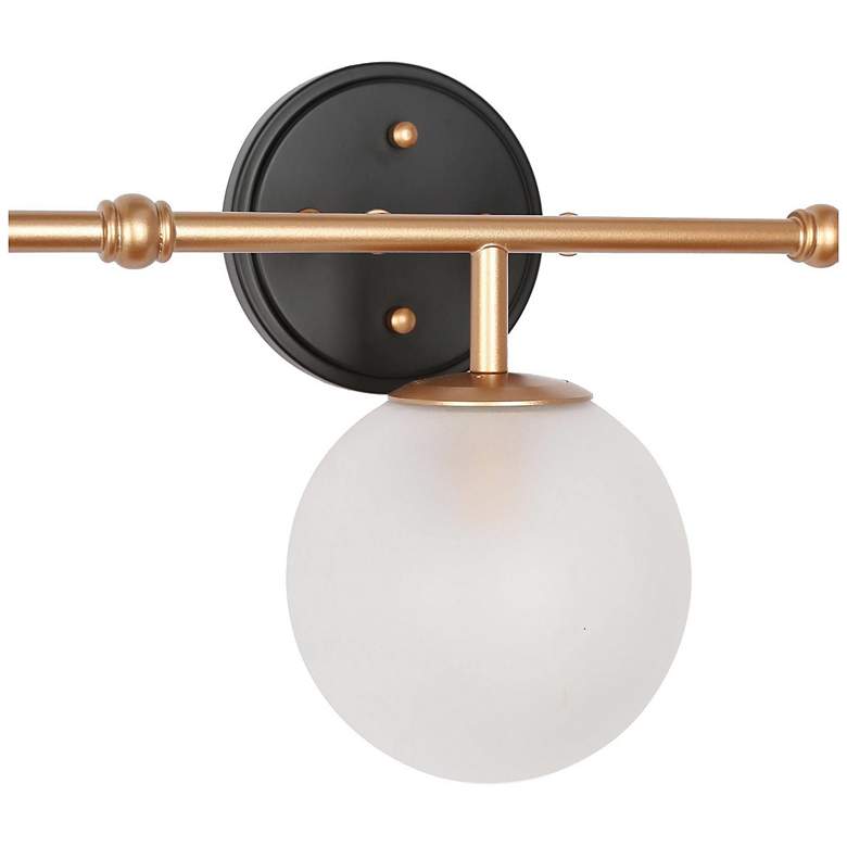 Image 3 Globa 3-Light 24.5" Wide Black and Gold Bath Light more views