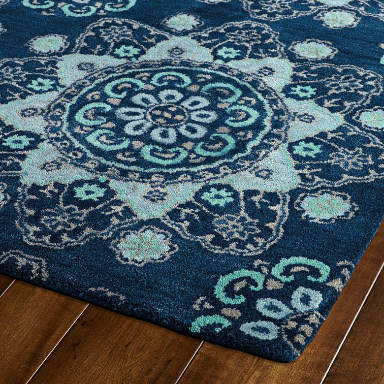 Image 2 Global Inspiration GLB12-22 5&#39;x7&#39;9 inch Navy Wool Area Rug more views
