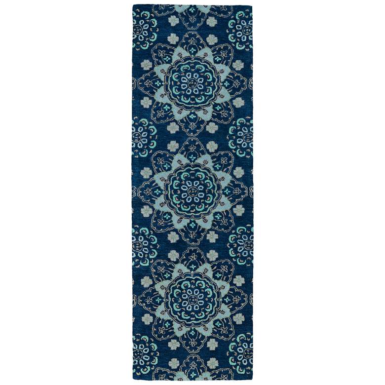 Global Inspiration GLB12-22 5&#39;x7&#39;9 inch Navy Wool Area Rug more views