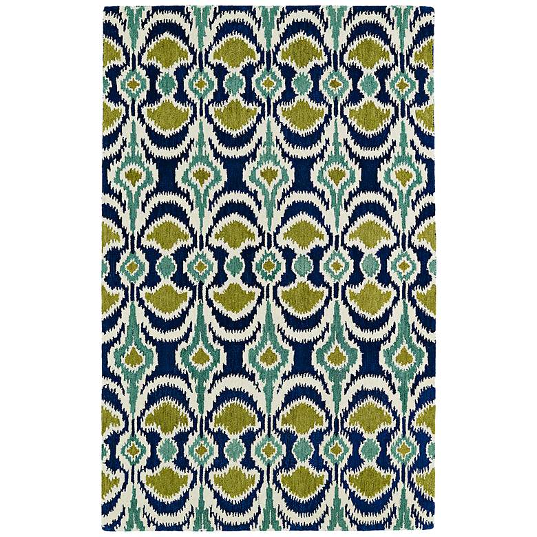 Image 1 Global Inspirations GLB03-17 5'x7'9" Green Wool Area Rug