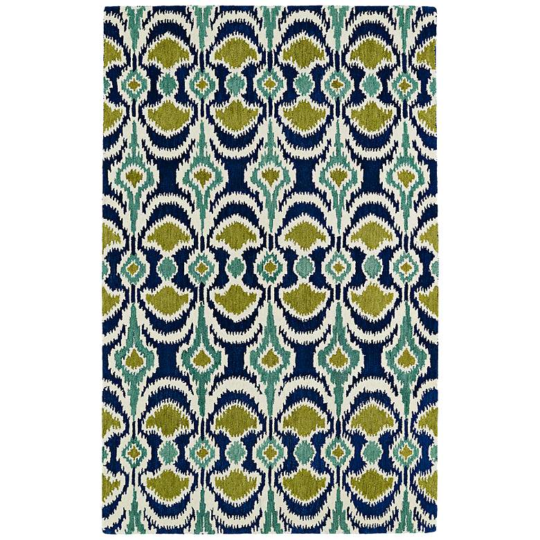 Image 1 Global Inspirations GLB03-17 5&#39;x7&#39;9 inch Green Wool Area Rug