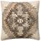 Global Traveler Ivory Tribal 22" Square Accent Pillow