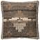 Global Traveler Warm Brown Tribal 22" Square Accent Pillow