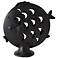 Global Views 16 3/4" High Tropical Fish Black Ceramic Table Sculpture