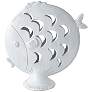 Global Views 16 3/4" High Tropical Fish White Ceramic Table Sculpture