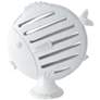 1_Global Views 19 3/4" High Tropical Fish White Ceramic Table Sculpture