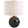 Global Views 20.5" High Black Marble Sphere Accent Table Lamp