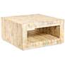 Global Views 38" Square Oceanside White-Washed Coffee Table
