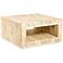 Global Views 38" Square Oceanside White-Washed Coffee Table