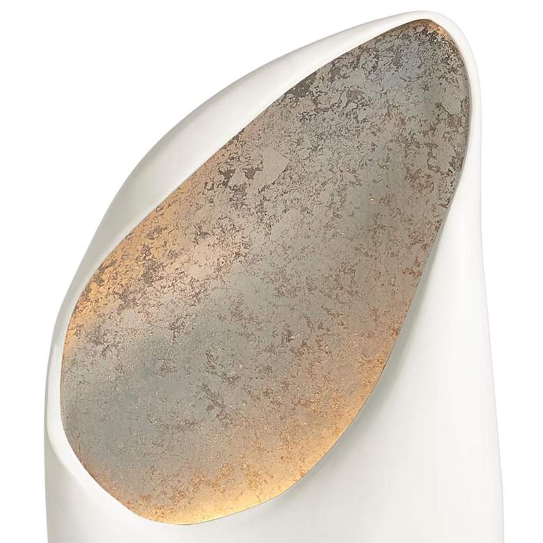 Image 2 Global Views 50 1/4" White and Silver Ceramic Sculpture Floor Lamp more views
