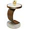 Global Views C Design Antique Brass and Marble Accent Table
