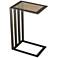 Global Views Cantilever 14" Wide Bronze Glass Top Side Table
