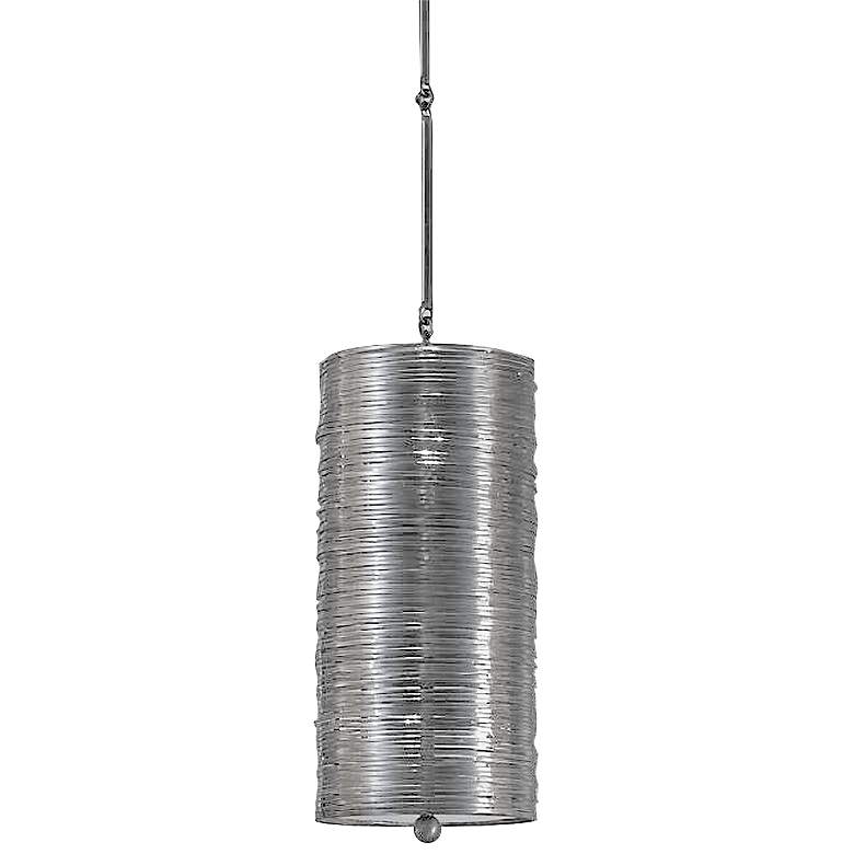 Image 2 Global Views Coil 8" Wide Polished Nickel Drum Mini Pendant