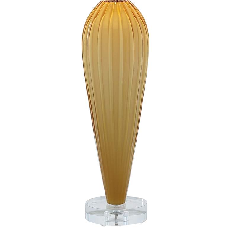 Image 4 Global Views Colette 35 1/2 inch Amber Glass Teardrop Modern Table Lamp more views