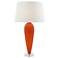 Global Views Colette 35 1/2" Orange Glass Modern Teardrop Table Lamp