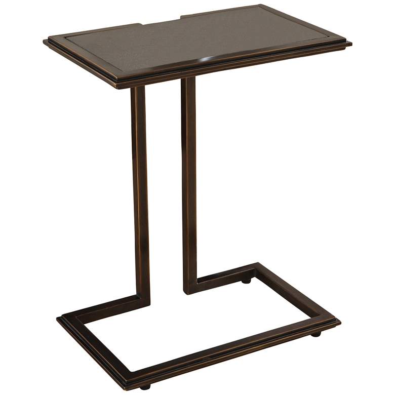 Image 1 Global Views Cozy Up Small Bronze and Granite Accent Table
