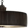 3_Global Views Crimp 32" Wide Bronze Drum Pendant Light more views