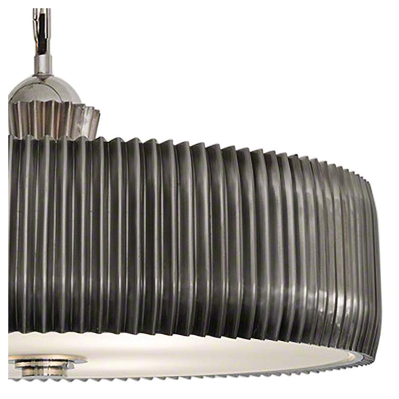 Image 3 Global Views Crimp 32"W Antique Nickel Drum Pendant Light more views